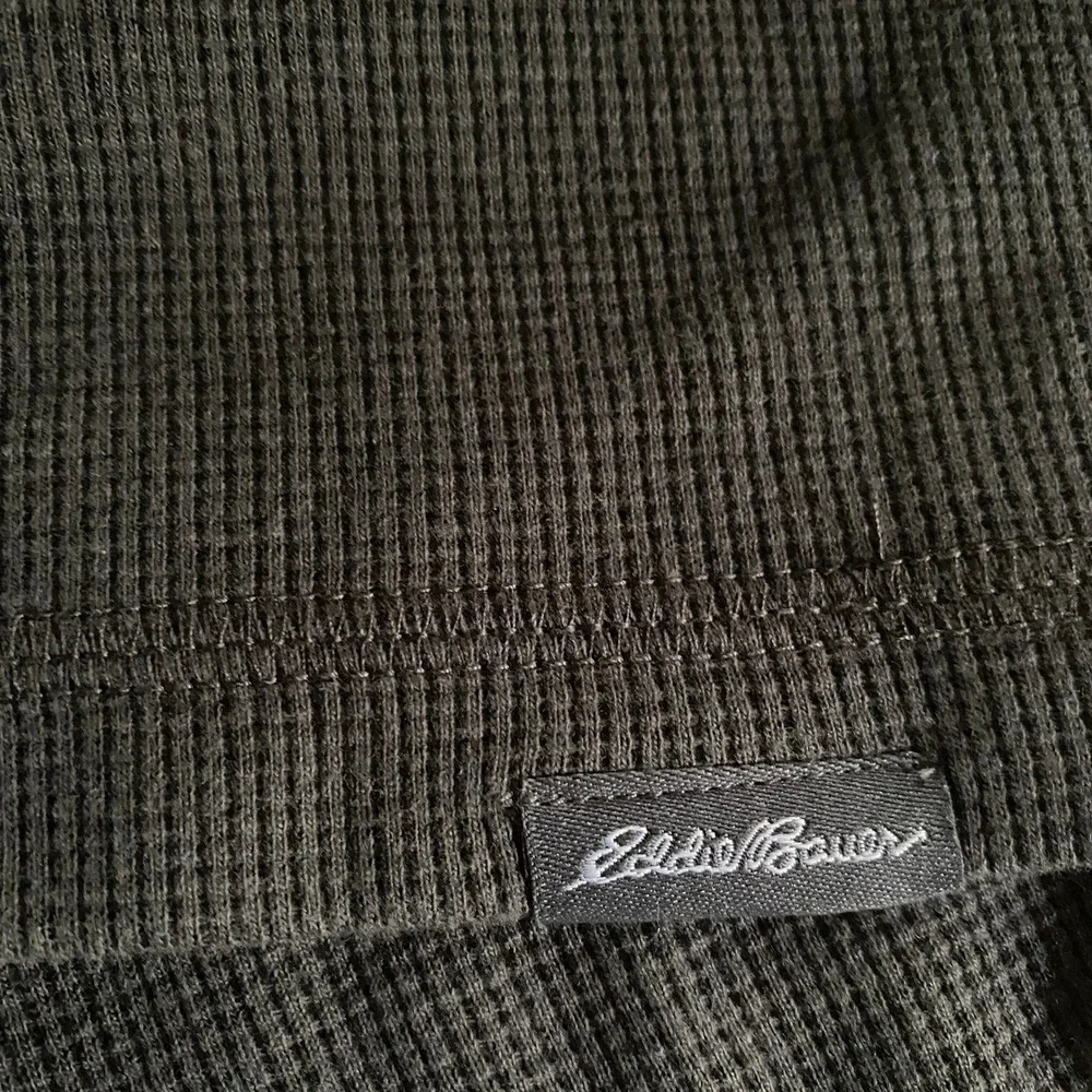 Eddie Bauer Men's Long-Sleeved Thermal Henley Size XXL Asphalt Logo Pullover NWT